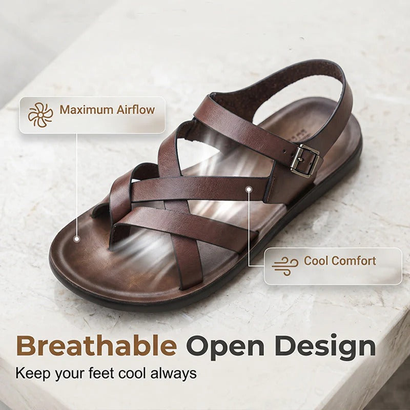 Men Roman Sandals Summer Casual Soft Sole Beach Shoes