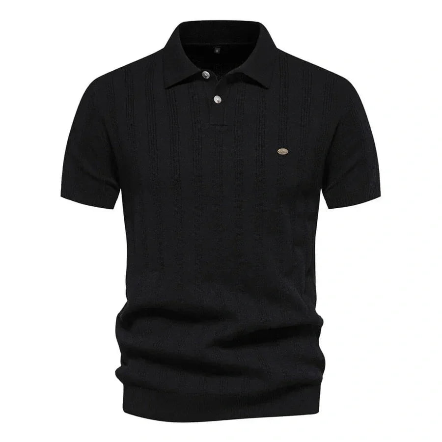 Alvero Gebreid Heren Poloshirt