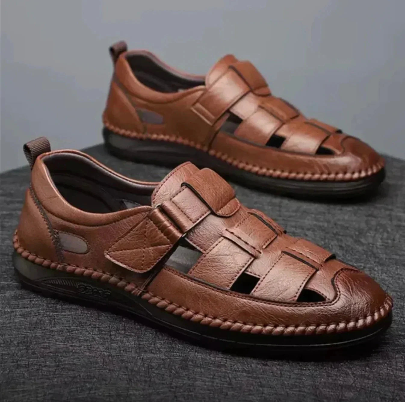 Orthopedische leren sandalen – Santorin