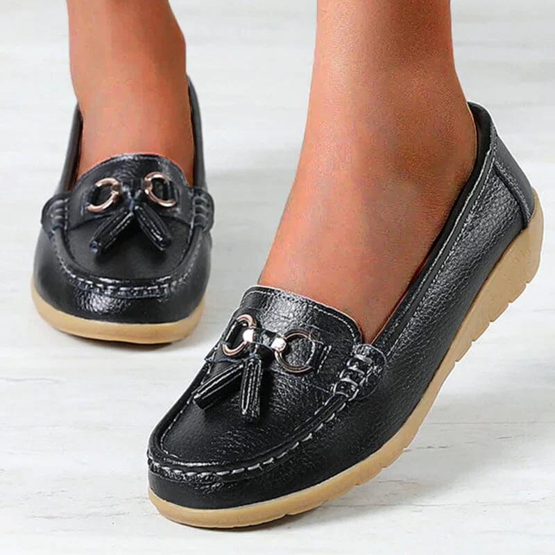Orthopedic Leather Moccasin - Mary